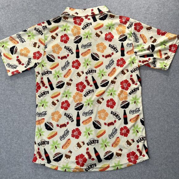 San Francisco Giants Hawaiian Foodie Shirt Size Medium 2023 SGA Aloha Coca Cola - Picture 2 of 7